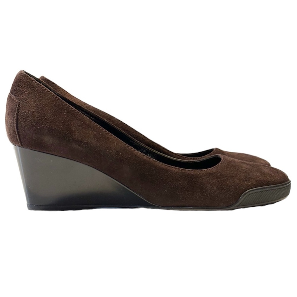 Tod’s Brown Suede Demi-Wedge Pumps US 7 - Picture 3 of 12